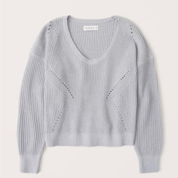 Abercrombie & Fitch Sweaters - Abercrombie Slouchy Chenille Sweater in Blue/Gray, size S